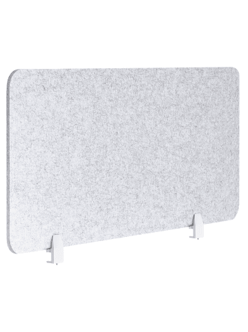 Beliani Schreibtischtrennwand SPLIT in Grau - (W) 120 x (H) 50 x (L) 1 cm