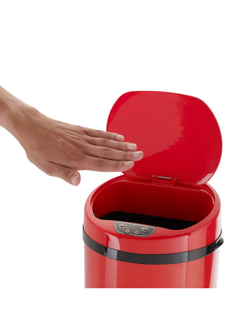 Echtwerk Edelstahl Badabfalleimer mit Sensor 9 l in Rot