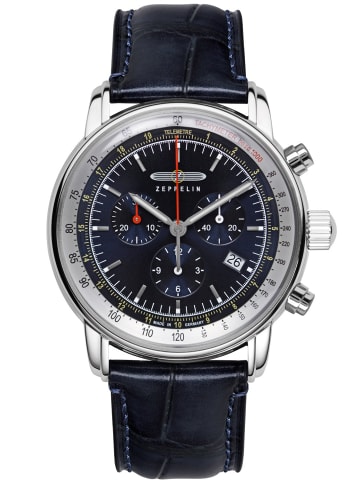 Zeppelin Herrenuhr LZ 14 Marine Chronograph Blau