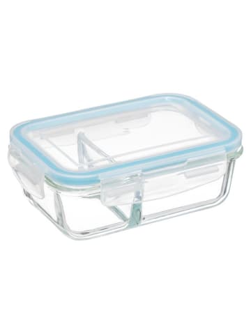 5five Simply Smart Lunchbox aus Glas mit 2 Fächern, 1,1 l in Transparent, 21 x 15 x 7,5 cm