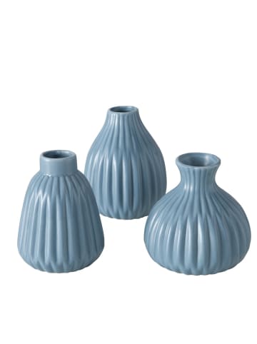 Boltze Vase Esko 3er-Set in blau