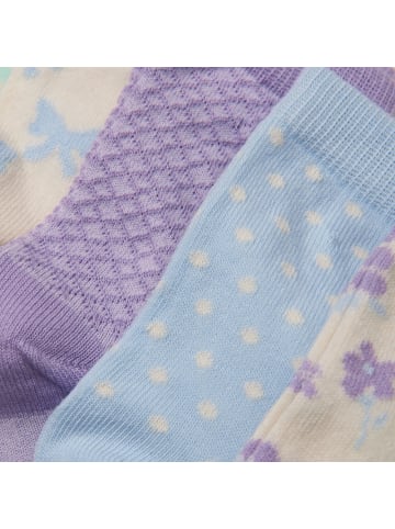 Minymo Kinder Socken "Socks w. Pattern (5-pack)" in Lila