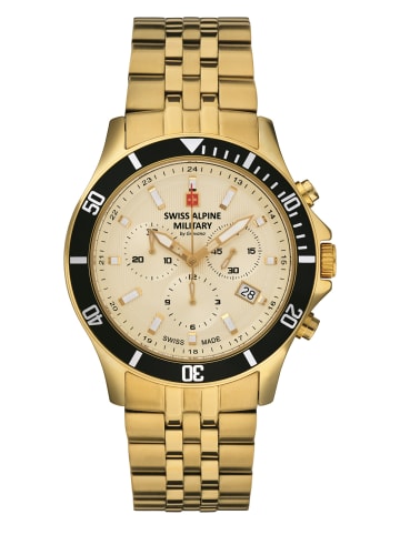 Swiss Alpine Military by Grovana Analoguhr für Herren in gold
