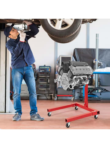 COSTWAY Motorheber 360° drehbar in Rot