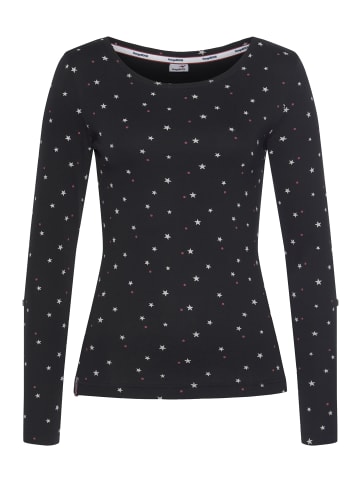Kangaroos Langarmshirt in schwarz-gemustert