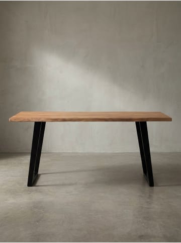 KADIMA DESIGN Schreibtisch Massiv Baumkante, Industrial Design Handarbeit