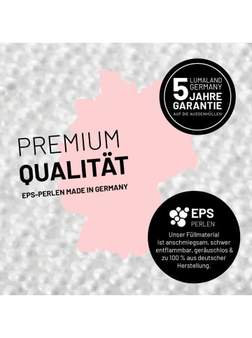 Lumaland Sitzsack-Hocker Pouf rund 50l pastellpink  Pink