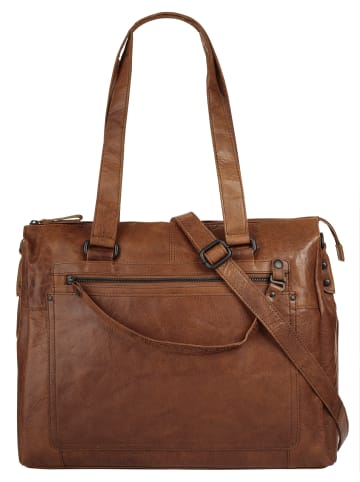 SPIKES & SPARROW Shopper in cognac