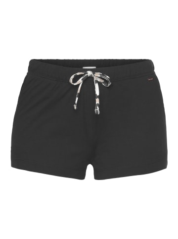 LASCANA Schlafshorts in schwarz