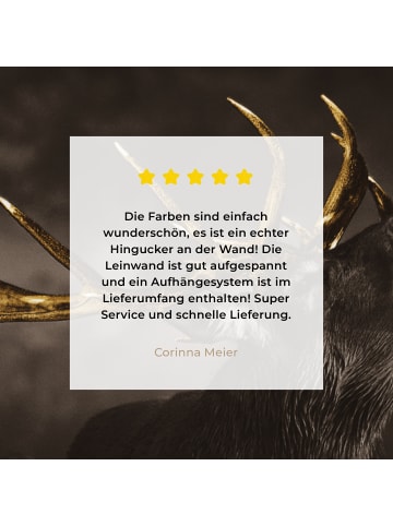 MuchoWow Leinwand bilder Hirsch (BxH)