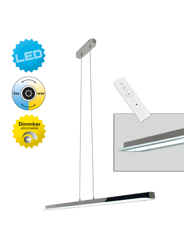 näve LED Pendelleuchte "BEAM" in chrome - (L)100 cm x (B)10 cm x (H)106 cm - EEK G