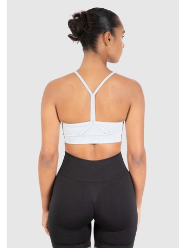 SMILODOX Sport BH Batik Scrunch Icon in Hellblau