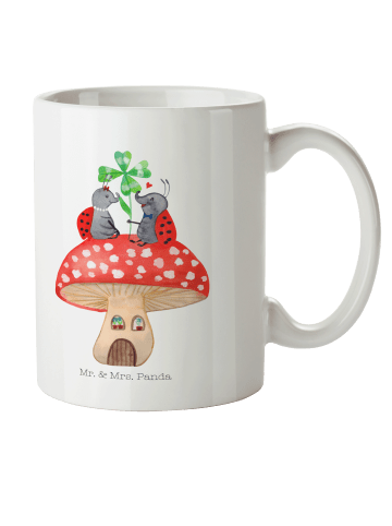 Mr. & Mrs. Panda Trinkbecher Marienkäfer Fliegenpilz ohne Spruch in Weiß
