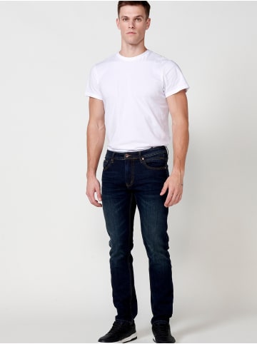 KOROSHI Regular fit stretch jeans. in blau