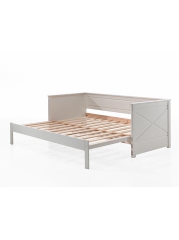 58 aufm Kessel FUNKTIONSBETT Kati 209x80x100 aus Massivholz+MDF in Weiß