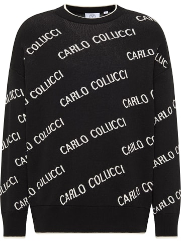 Carlo Colucci Strickpullover Daves in Schwarz