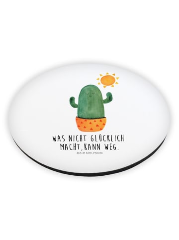 Mr. & Mrs. Panda Kühlschrankmagnet Kaktus Sonne mit Spruch in Weiß