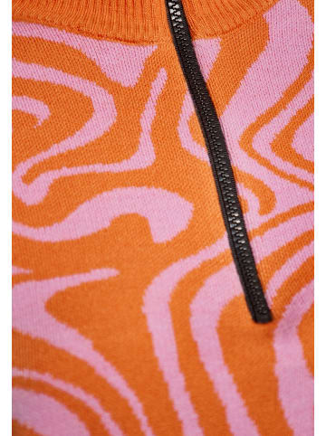 Swirly Damen Pullover in PINK ORANGE
