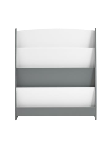 SoBuy Bücherregal in Hochglanzgrau - (W) 30 x (H) 88 x (L) 80 cm