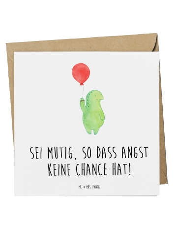 Mr. & Mrs. Panda Deluxe Karte Angst überwinden mit Spruch in Weiß