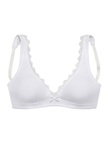 PETITE FLEUR Bralette-BH in puder+weiß