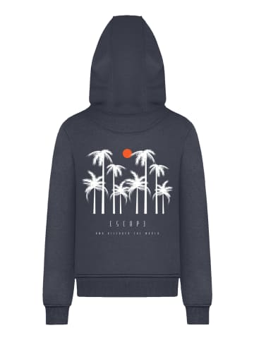 F4NT4STIC Hoodie Escape Discover the World Palm Trees in marineblau