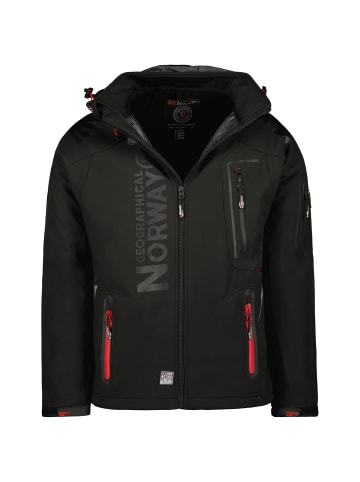 Geographical Norway Softshelljacken in Schwarz/Rot