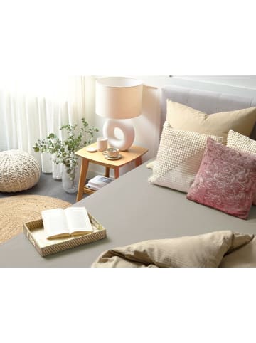 Beliani Bettlaken JANBU in Grau - (W) 180 x (H) 30 x (L) 200 cm