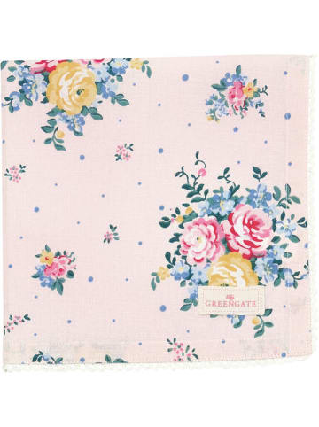 Greengate Stoffserviette mit Spitze Laura in Pale Pink