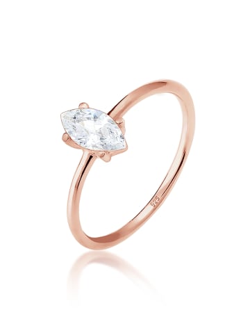 Elli Ring 925 Sterling Silber Verlobungsring in Rosegold