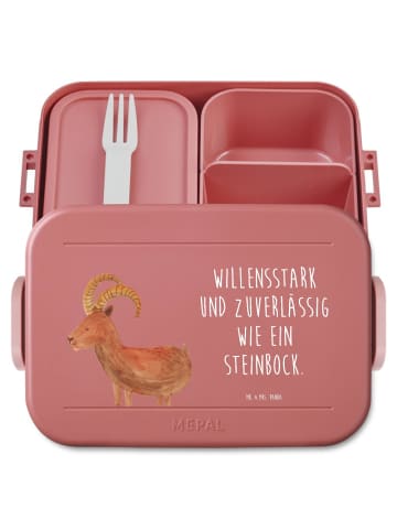 Mr. & Mrs. Panda Bento Box Sternzeichen Steinbock Motiv mit Spruch in Rot Pastell