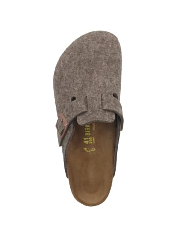 Birkenstock Clogs Boston Wollfilz normal in braun