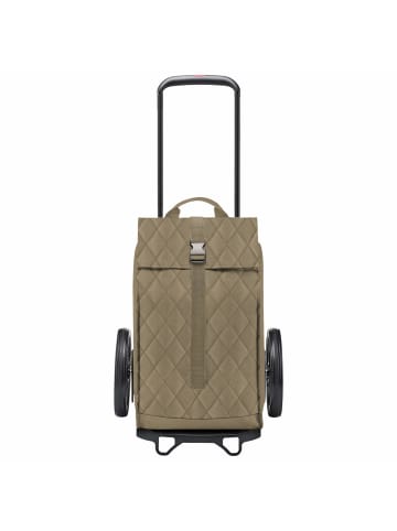 Reisenthel citycruiser - Einkaufstrolley 55 cm (twist maroon) in rhombus olive