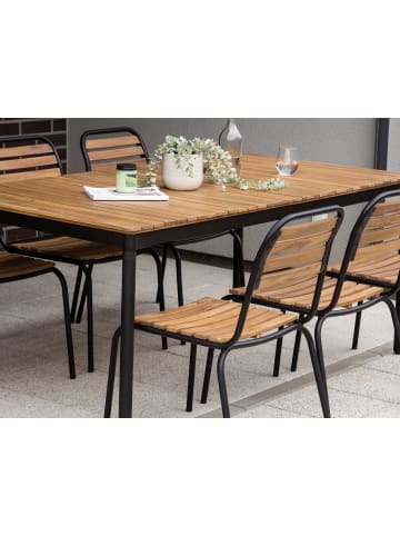 Beliani Esstisch VALLESE in Braun/Schwarz - (W) 90 x (H) 76 x (L) 180 cm