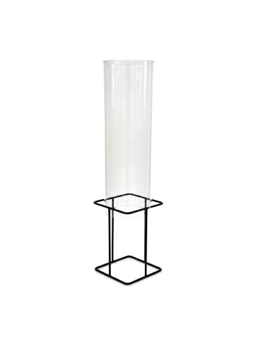relaxdays Fischsäule in Transparent/ Grau - (H)61,5 x Ø 20 cm