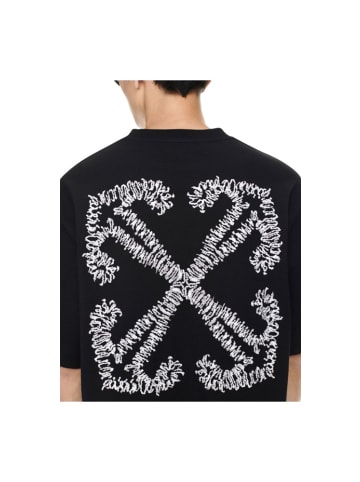 OFF WHITE T-Shirt mit Tattoo Arrow-Stickerei Schwarz