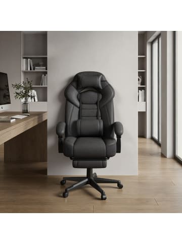 SONGMICS Bürostuhl Cathy in Schwarz - (B)70 x (H)134 x (T)70 cm