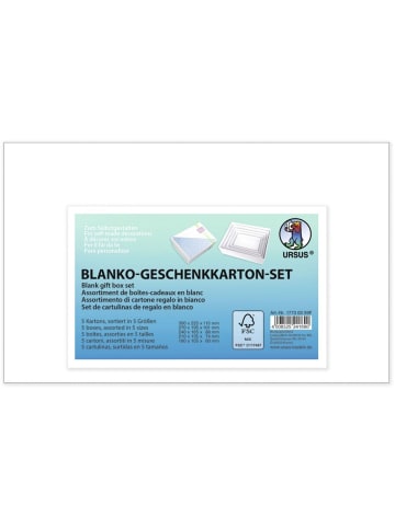 Buntpapierfabrik Ludwig Bähr Geschenkkarton-Set blanko Packung mit 5 Stück Rechteckig