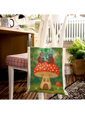 Mr. & Mrs. Panda canvas tasche Marienkäfer Fliegenpilz Design oh... in Weiß