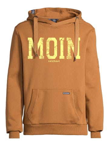 Salzhaut Hoodie HEFF - MOIN in Hazelnut-Neon Yellow