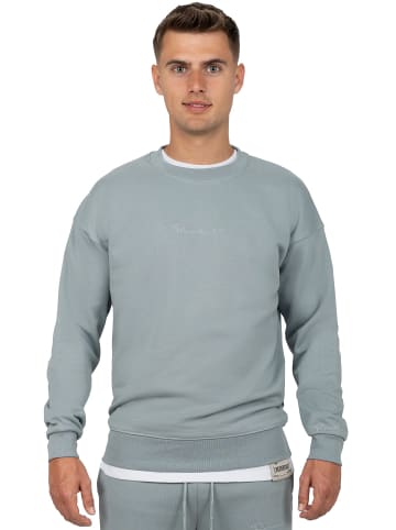 Reichstadt Herren Regular Fit Pullover Logo-Stitching in Grey