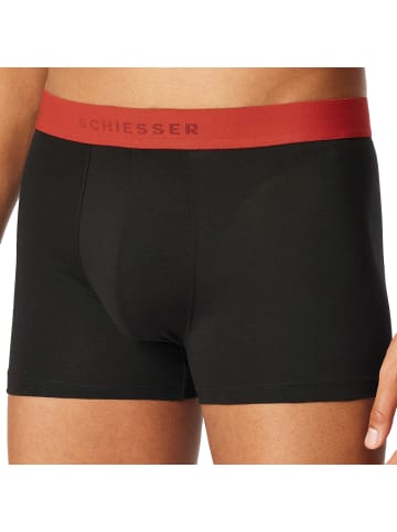Schiesser Boxershort 5er Pack in Schwarz/Rot