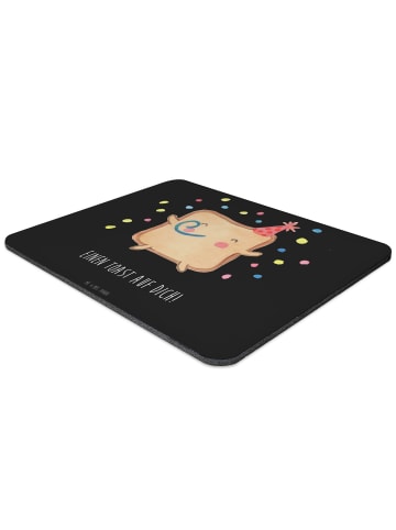 Mr. & Mrs. Panda Mauspad Toast Party mit Spruch in Schwarz