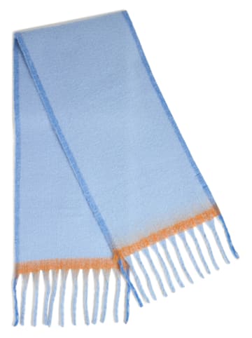 Marie Lund Schal in hellblau orange - 0052