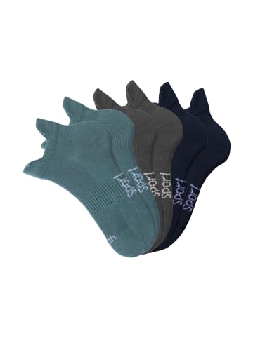 Bench Sneakersocken in 2x dunkel mint, 2x grau, 2x marine