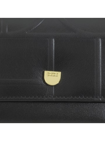 DuDu Up Geldbörse Leder 11 cm in black-nude