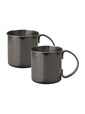 Echtwerk 2 tlg. Set Kupferbecher-Set 480 ml in Schwarz