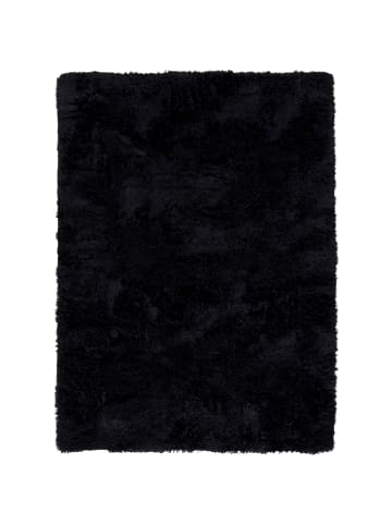 Pergamon Hochflor-Teppich Fluffy in schwarz