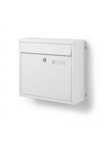 relaxdays Briefkasten in Weiß - (B)36 x (H)31 x (T)12 cm