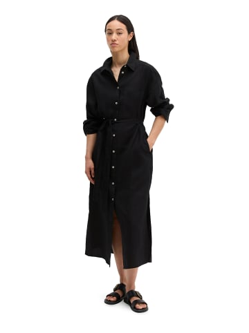 Marc O'Polo Leinen-Hemdblusenkleid wide in Schwarz